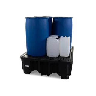 Bac PEHD - 4 fûts - noir