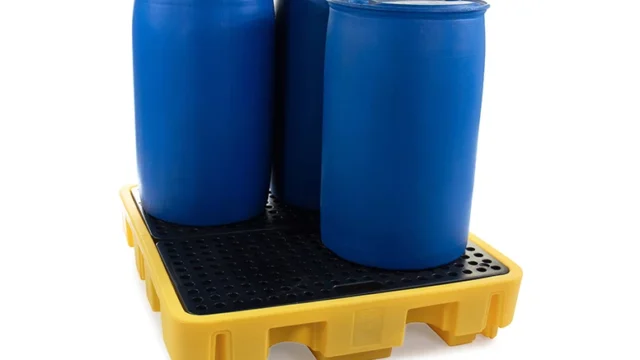 Bac PEHD - 4 fûts (hauteur réduite) - jaune et noir