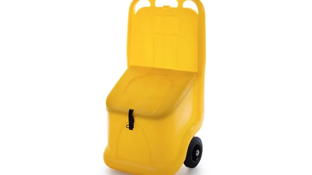 Chariot mobile jaune fermé