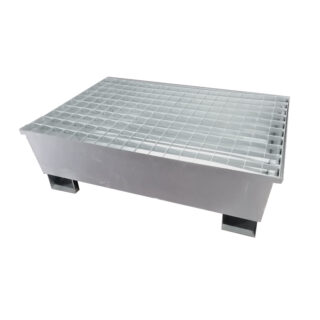 Bac en acier conique - 2 fûts avec caillebotis