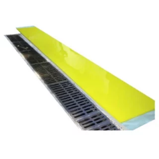 Plaque d'obturation rectangulaire jaune