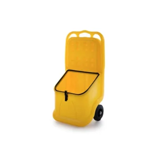 Chariot mobile jaune ouvert