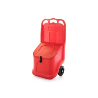 Chariot mobile rouge fermé