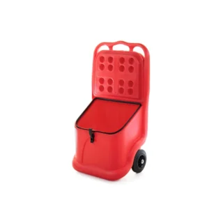 Chariot mobile rouge ouvert